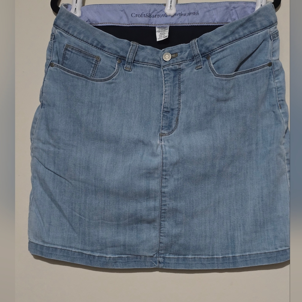 Croft & Barrow Denim Blue Skort